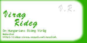 virag rideg business card