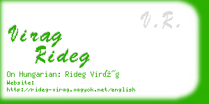 virag rideg business card